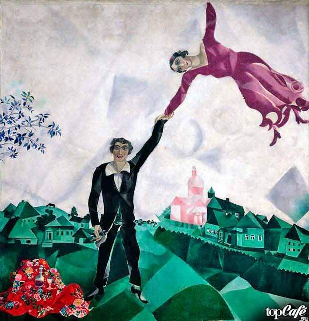 Самые известные картины Шагала: Прогулка (1918)