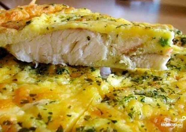 треска со сметаной и сыром