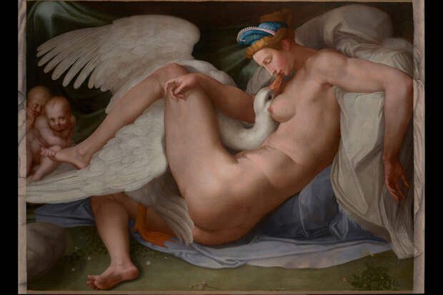 "Леда и лебедь. Микеланджело (круг). Из частной коллекции" в Эрмитаже