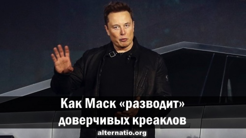Как Маск «разводит» доверчивых креаклов