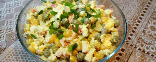 Очень вкусный салат из крабовых палочек вкусный рецепт с фото пошагово и видео
