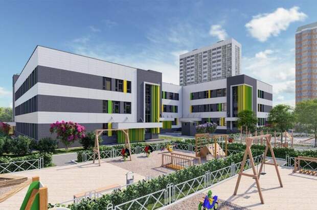 В учебном корпусе на Фестивальной закончили возводить каркас