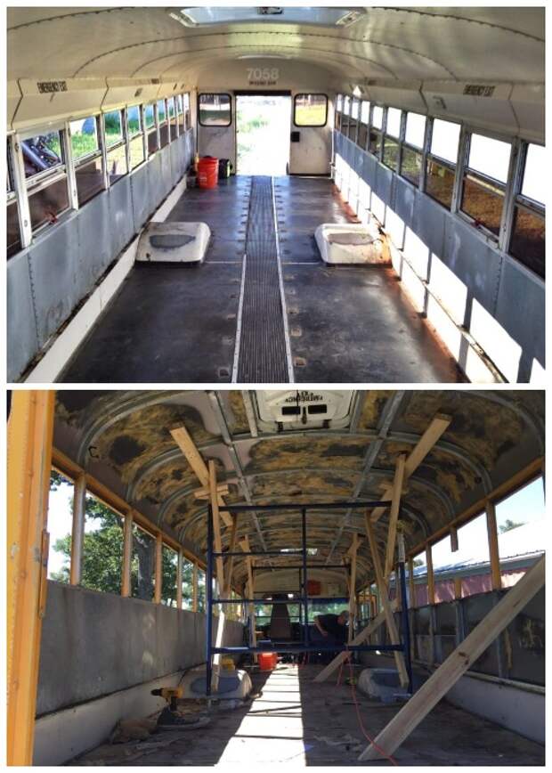 Полная реконструкция школьного автобуса.
