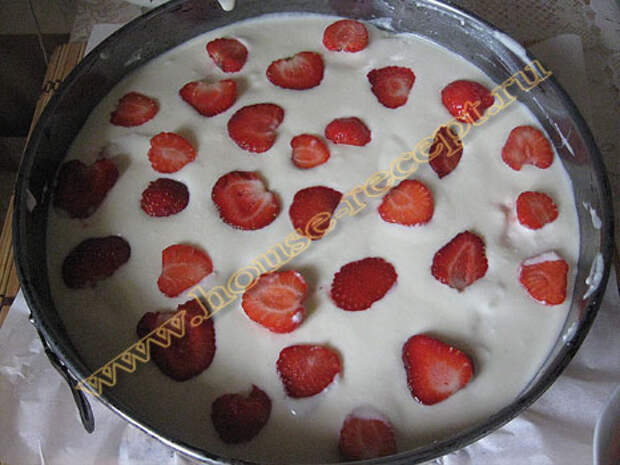 Слой тортика из клубники