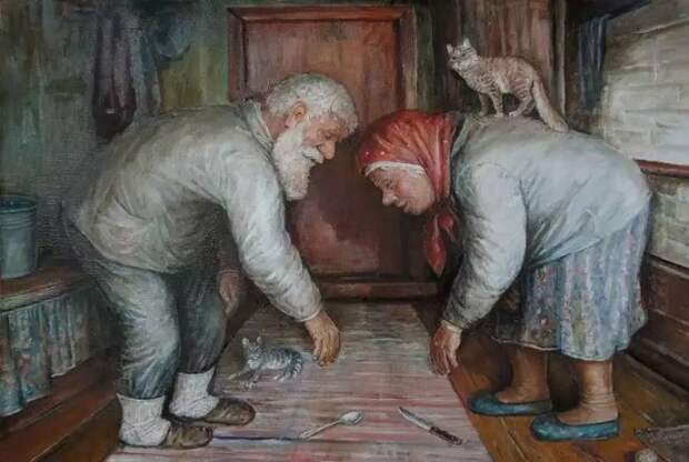 Чем дорожить? Гость пришёл и ушёл. а нам с бабкой жить. Автор: Леонид Баранов. 