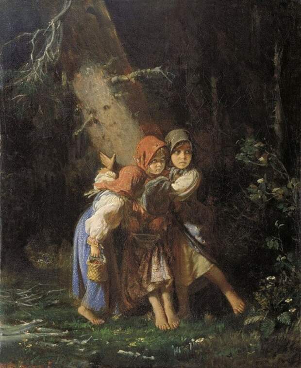 «Крестьянские девочки в лесу». (1877). Холст, масло. 94 x 68,6 Цена: 266,5 тысячи долларов . 2011