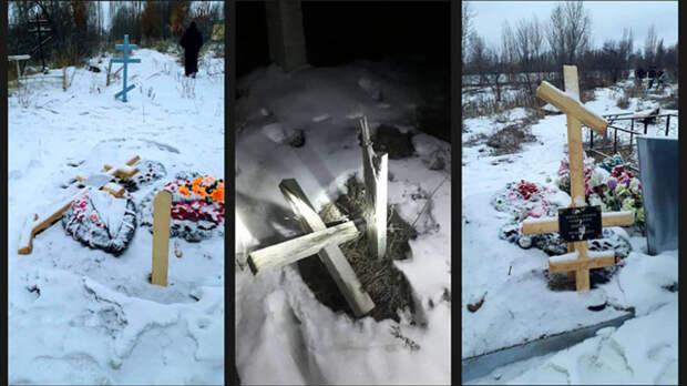 В Киргизии вандалы разгромили русское кладбище