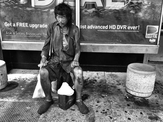 5 июня 2014  бездомный, отец, фотография