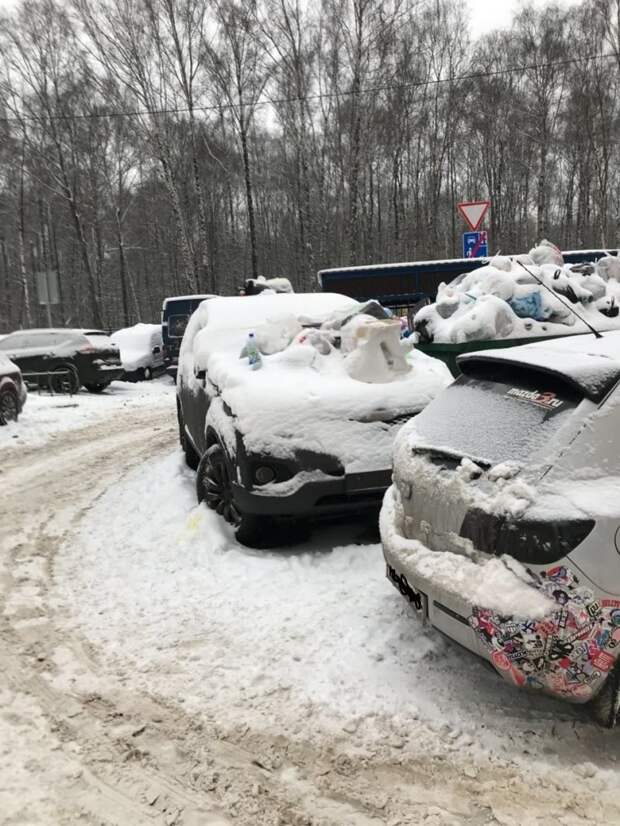 На следующий день авто, автоместь, автоприкол, месть, мусор, мусорка, неправильная парковка, парковка