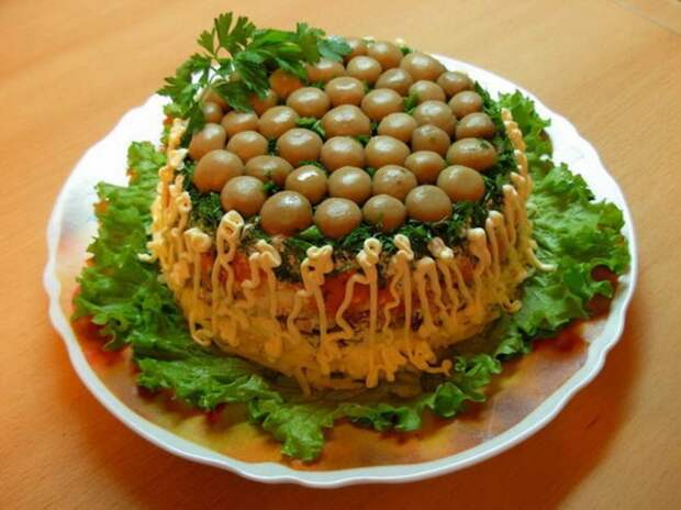 Салат грибная поляна, рецепт