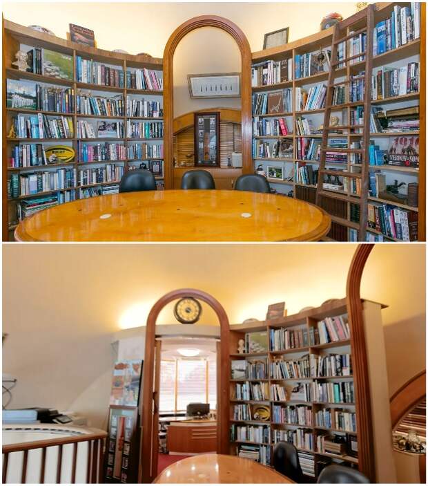 В необычном доме создано две библиотеки («Bubble House», Австралия). | Фото: interestingengineering.com/ youtube.com, © First National Real Estate. В необычном доме создано две библиотеки («Bubble House», Австралия). | Фото: interestingengineering.com/ youtube.com, © First National Real Estate.