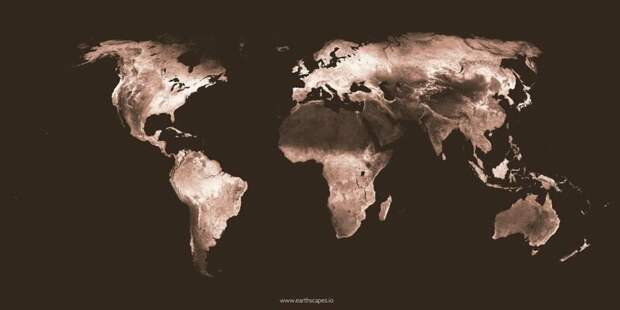 20. Если бы растительность на планете излучала свет как ночные города в мире, интересно, карта, познавательно, фото