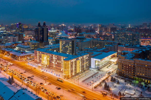 Зимний Новосибирск, новогодний