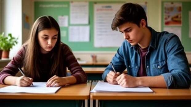 Девушка и парень на экзамене / Изображение сгенерировано YandexGPT 5 Pro / amic.ru