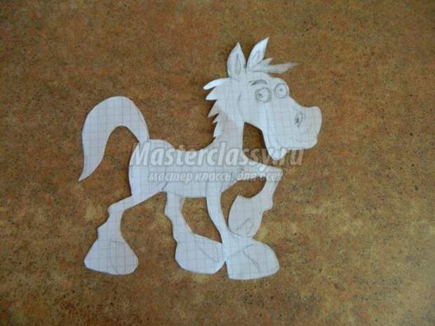 поделки из солёного теста. Лошадка