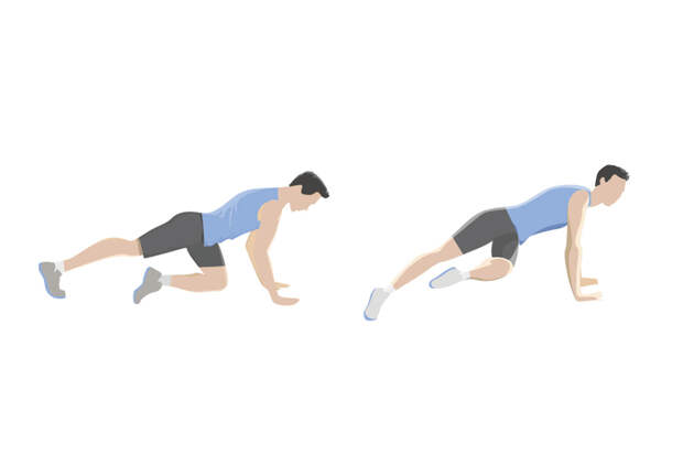 Упражнения для мышц живота — поворот ноги в планке
