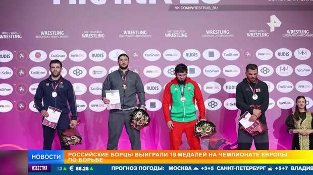 Российские борцы выиграли 19 медалей на чемпионате Европы