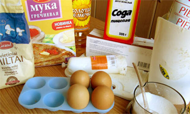 Гречневые блины: ингридиенты
