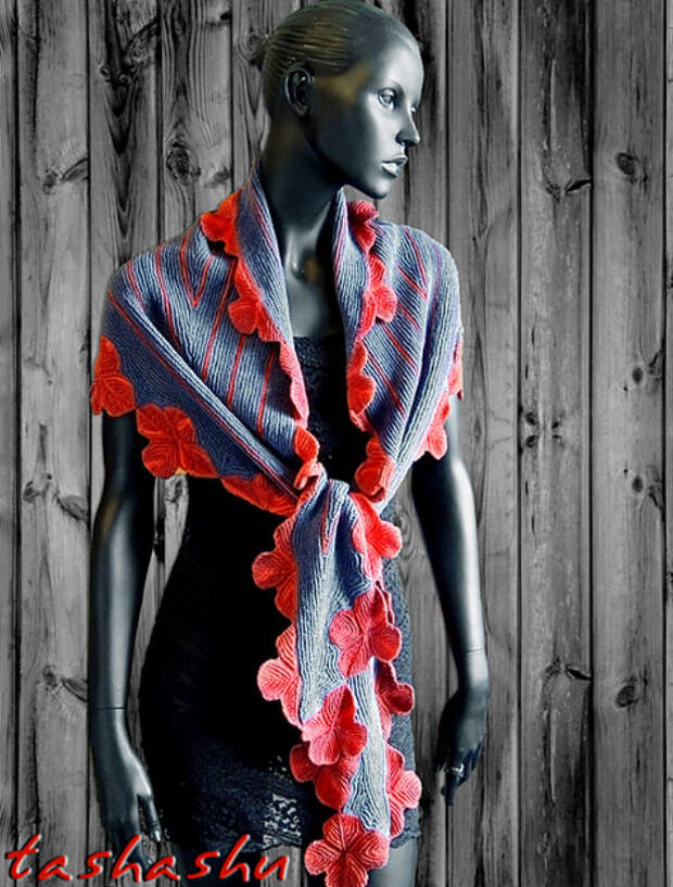 Изумительно красивые шарфы Светланы Гордон, связанные спицами... Впечатляющие работы!