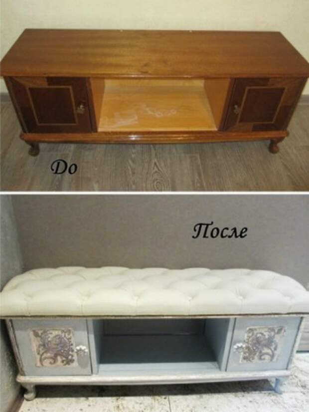 Интересные переделки старой мебели: до и после 2