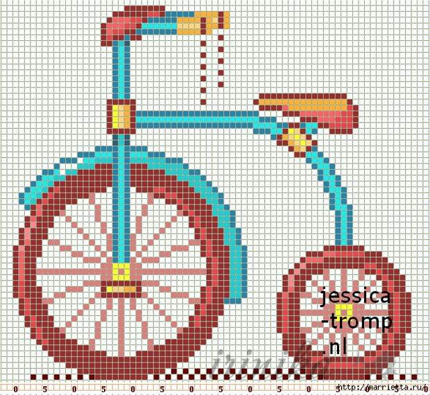 Вышиваем велосипед. Идеи со схемами (14) (587x540, 520Kb)
