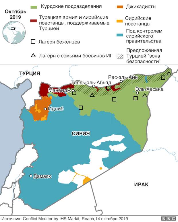 Этническая карта сирии