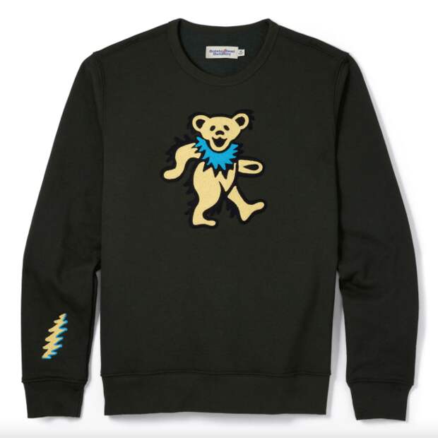 Huckberry x Grateful Dead Dancing Bear 10-Year Crewneck Sweatshirt