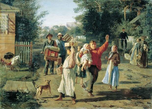 «Петрушка идёт!». (1888). Автор: А.И.Корзухин.