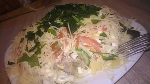 Фото к рецепту: Ужин-салат. Фото к рецепту: Ужин-салат.