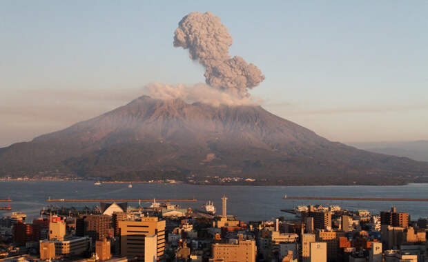 Сакураджима, Япония вулканы, опасность, природа