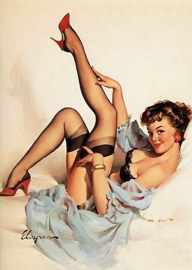 Яркие pin-up работы от художника Джила Элвгрена