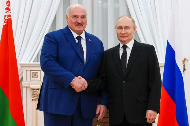 Президент России Владимир Путин и президент Белоруссии Александр Лукашенко