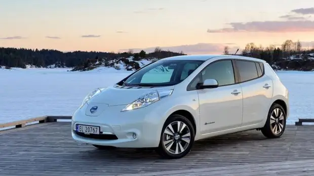 Японский Nissan Leaf на далеком севере.