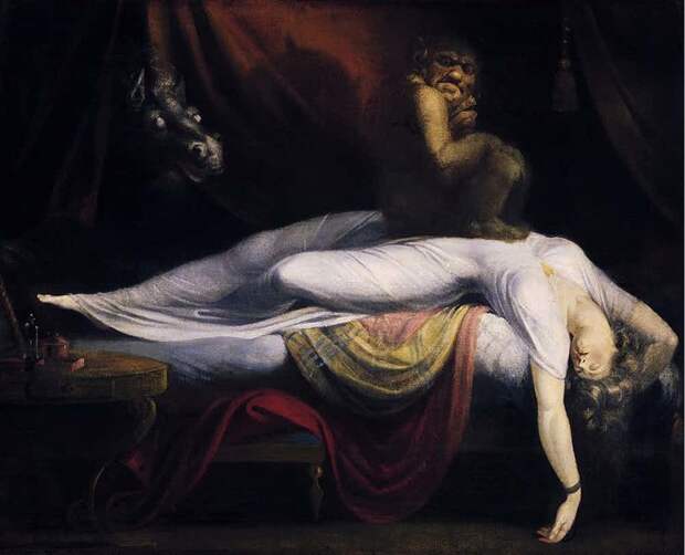 Иоганн Генрих Фюссли (Генри Фюзели), "Ночной кошмар", 1781 г. живопись, искусство, необычные картины
