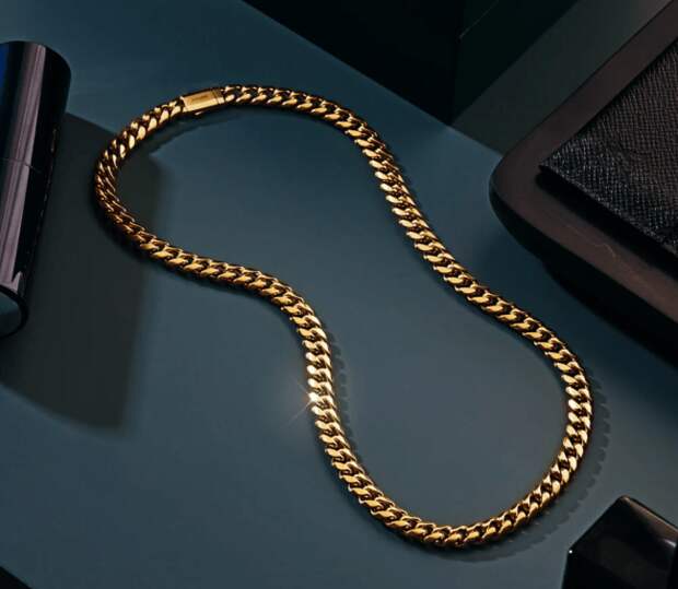 Jaxxon Cuban Link Chain 8mm; shop men's jewelry