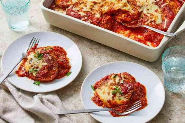 Баклажаны пармиджано. \ Фото: marthastewart.com. Баклажаны пармиджано. \ Фото: marthastewart.com.