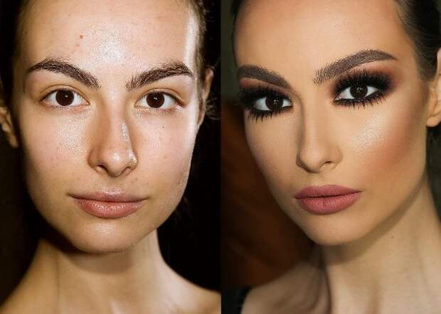1. Чарующий взгляд до и после, до и после макияжа, макияж
