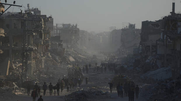 Возвращение палестинских беженцев в Газу после вступления в силу перемирия между Израилем и ХАМАС / Фото: Abdel Kareem Hana / ТАСС