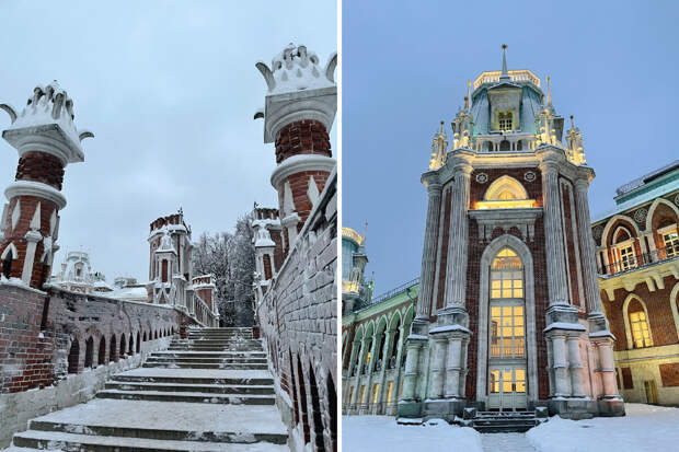 Несмотря на готические детали, дворец — образец русского классицизма с гармоничными пропорциями и галереей с колоннами