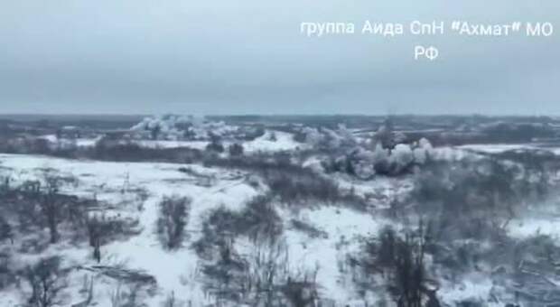 Мощные прилеты ФАБов по позициям ВСУ в Сумской области сняли на видео