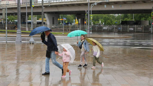 В конце рабочей недели в Москве ожидаются сильные дожди и ветер