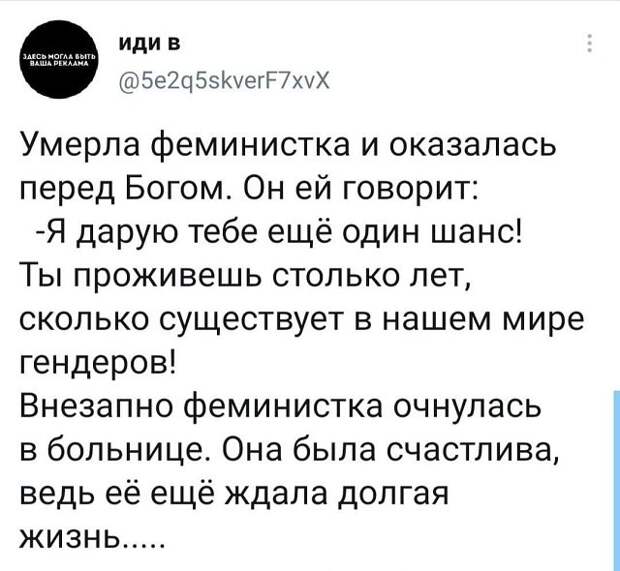 твит про феминистку