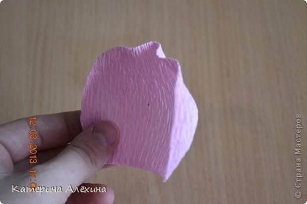 Мастер-класс Свит-дизайн Бумагопластика МК тюльпан с конфеткой Бумага гофрированная фото 8