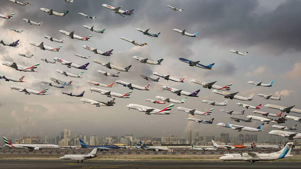 3. Дубай, ВПП 30r (DXB) аэропорты мира, самолеты, фотограф Майк Келли, фотографии самолетов