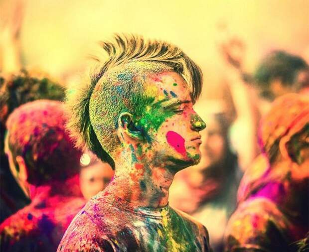 Holi Festival of Colors в красочных портретах Томаса Хока (Thomas Hawk)