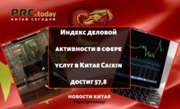 Индекс деловой активности в сфере услуг в Китае Caixin достиг 57,8