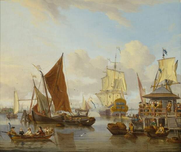 Суда, покидающие Амстердам. Автор: Abraham Stork. Суда, покидающие Амстердам. Автор: Abraham Stork.