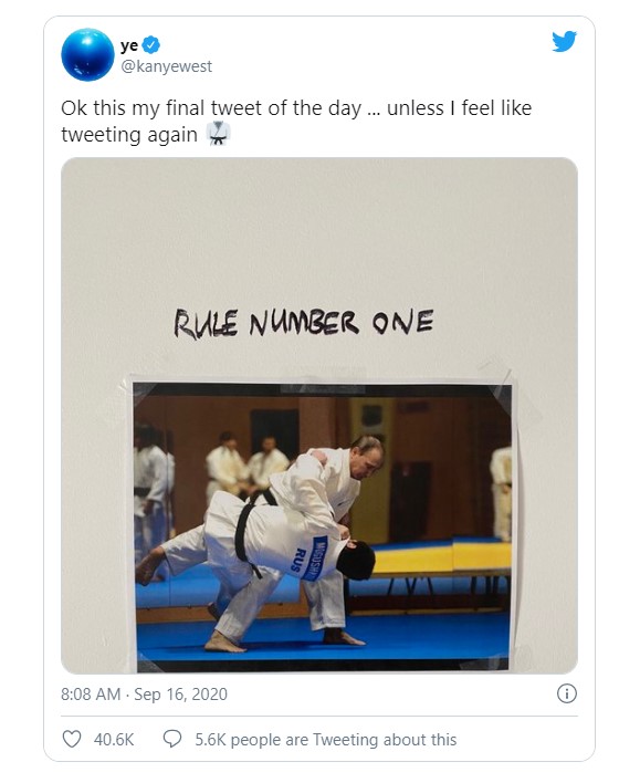 Канье Уэст выложил в Twitter фотографию с российским лидером