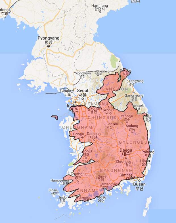 10. Неожиданная схожесть контуров Ирландии и Южной Кореи в мире, интересно, карта, познавательно, фото