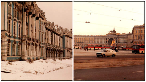 Зимний Ленинград в 1985 году. 